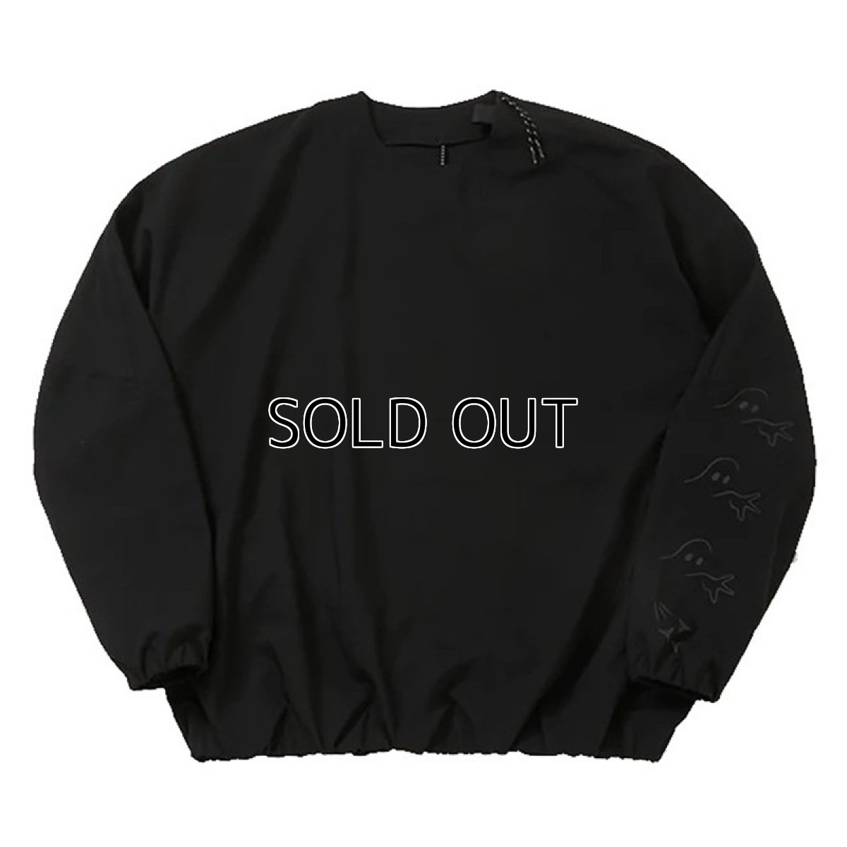 画像1: KREVA x GHOST ALMOSTBLACK WOVEN DWR LONG SLEEVE PONCHO (ロングスリーブ) (1)