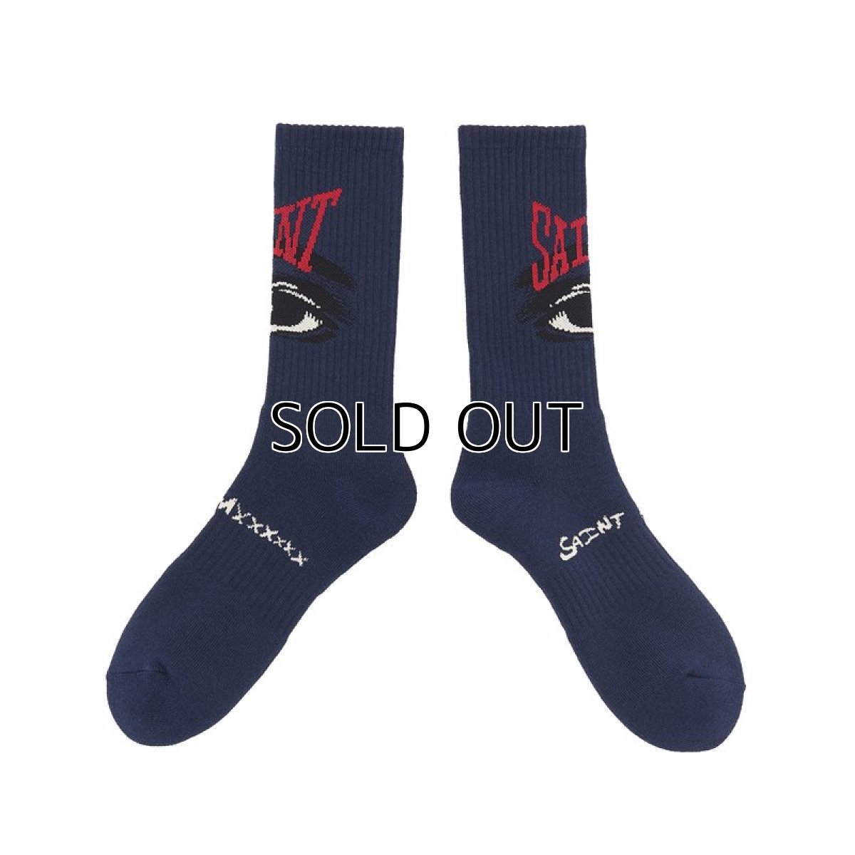 画像1: ©SAINT Mxxxxxx SOCKS EYE Navy (ソックス) (1)