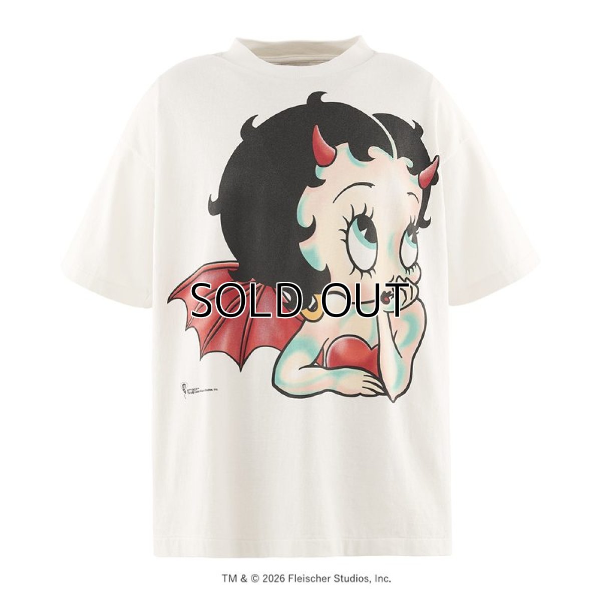 画像1: ©SAINT Mxxxxxx x Betty Boop BTY_SS T-SHIRT DEVIL White (Tシャツ) (1)