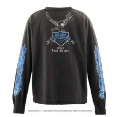 画像2: ©SAINT Mxxxxxx x THE ROLLING STONES TRS_LS T-SHIRT FIRE Black (ロングTシャツ) (2)