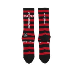 画像2: ©SAINT Mxxxxxx SOCKS BORDER Black/Red (ソックス) (2)