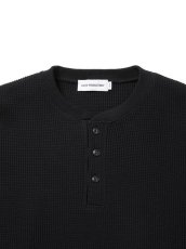 画像2: COOTIE PRODUCTIONS N/C Waﬄe Henley Neck Pullover (サーマルヘンリーネック) (2)