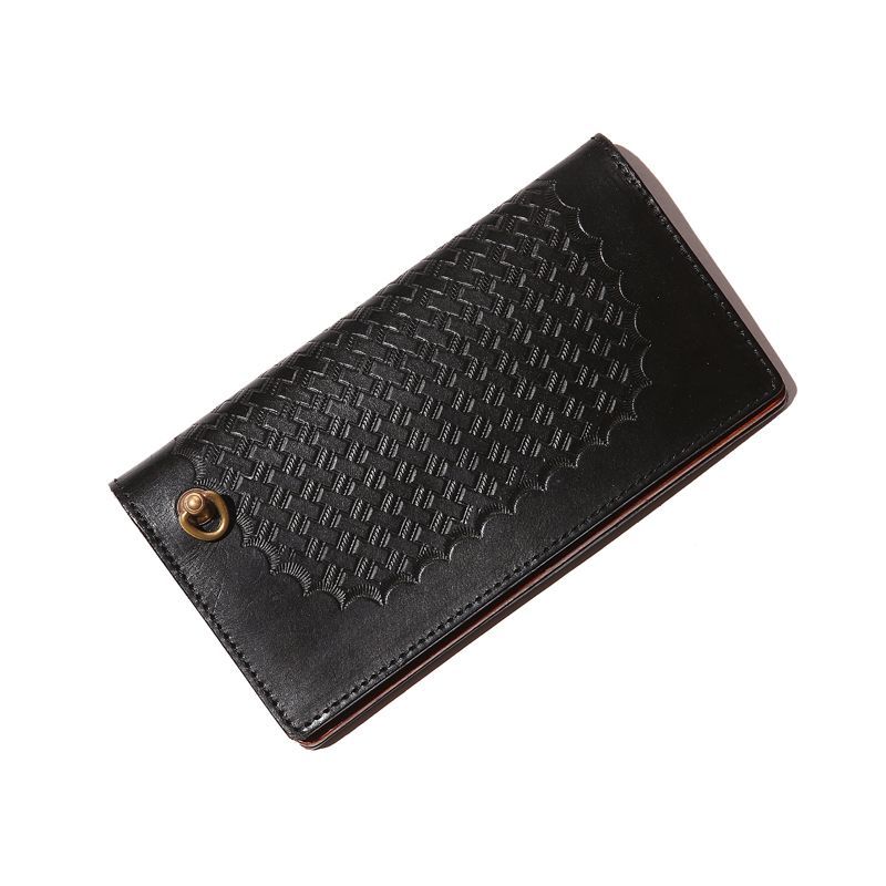 CALEE Embossing Leather Long Wallet