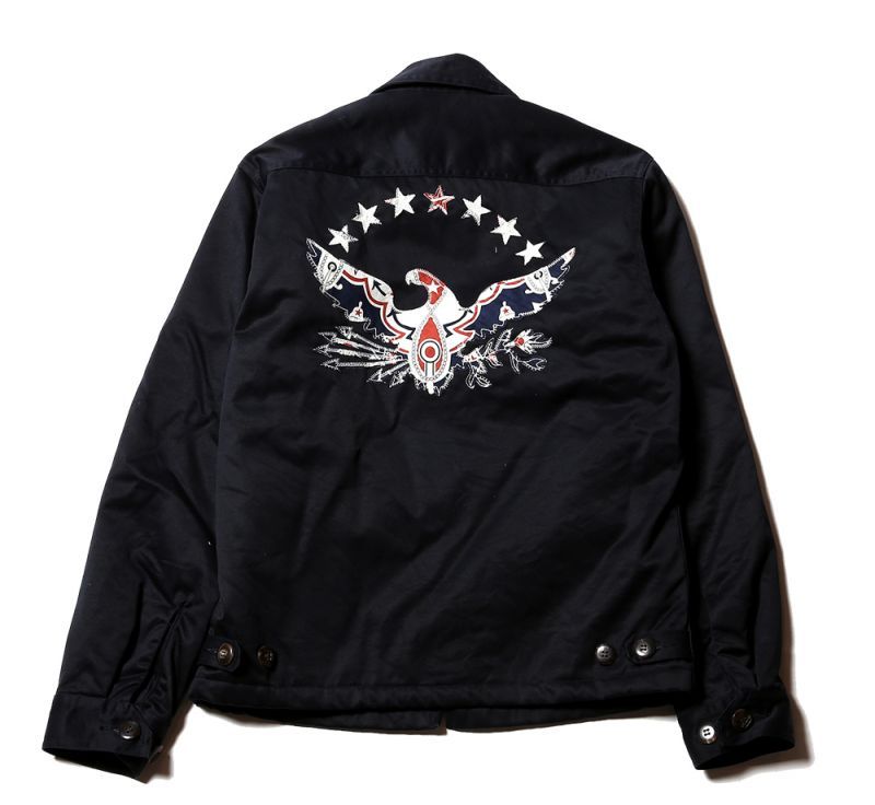 CALEE Patchwork Embroidery Work Jacket