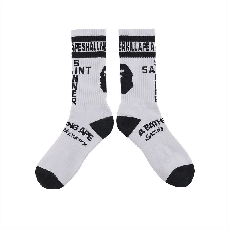 ©SAINT MxxxxxxよりA BATHING APE AP_SOCKS APE Whiteが入荷しました。