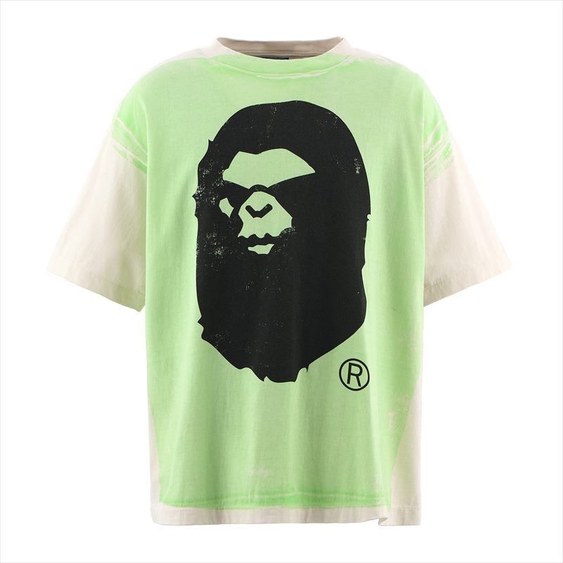 ©SAINT MxxxxxxよりA BATHING APE BAPE_SS TEE HANDPRINT White/Greenが入荷しました。