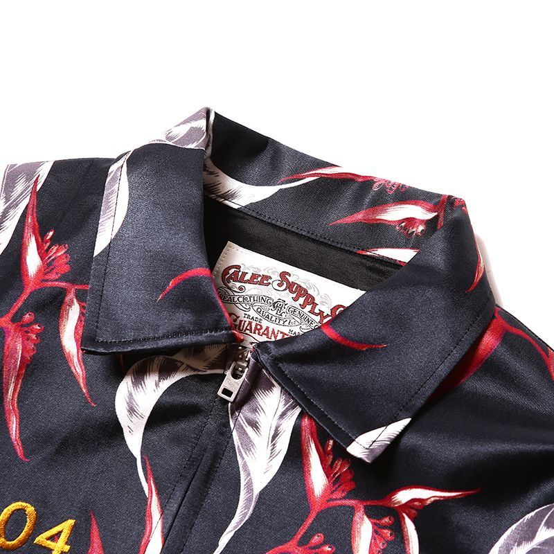 CALEE Allover Pattern Souvenir Jacket
