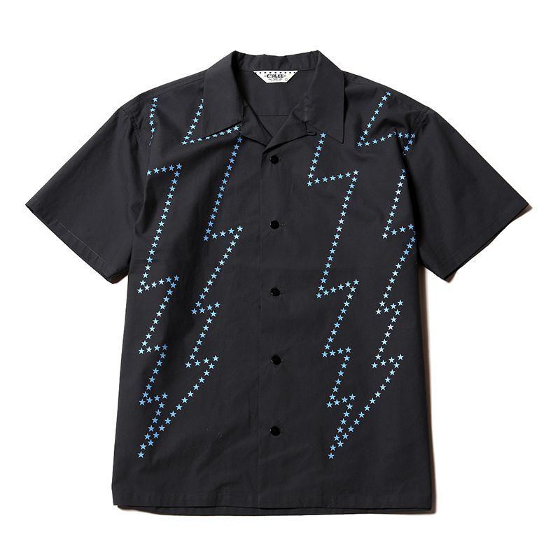 画像1: CALEE Lightning Print S/S Shirt (1)
