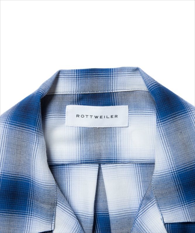 Rottweiler Rayon Check Open Collar Ls Shirt