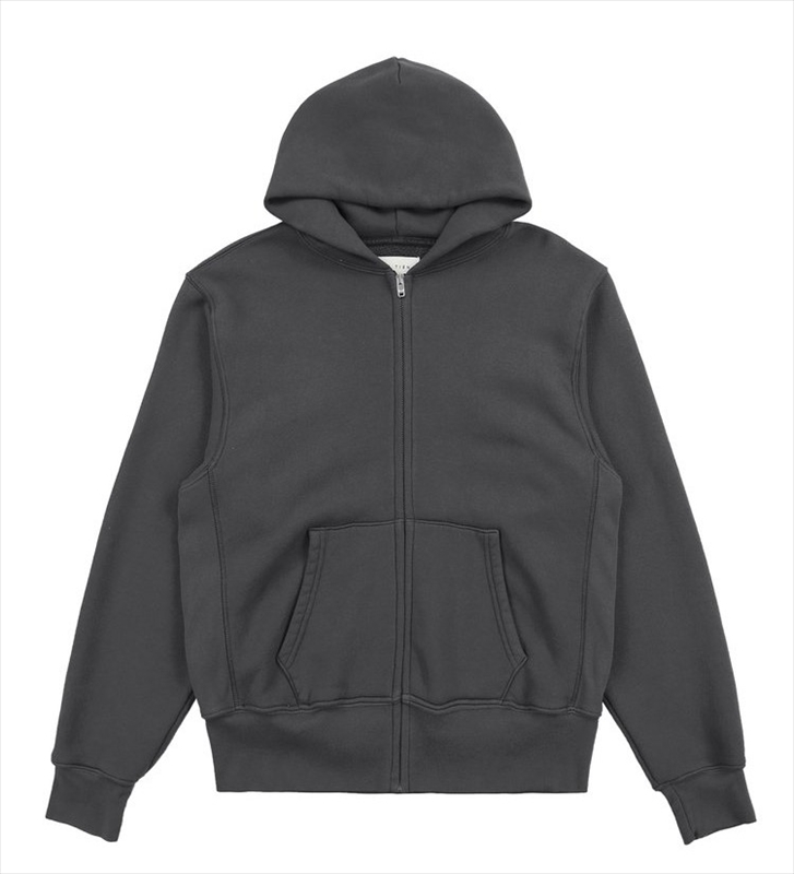 美品 レスティエン LES TIEN Cropped Zip Hoodie M/ブラック ジップアップフーディー パーカー ririジップ 裏起毛 メンズ【2400013527170】