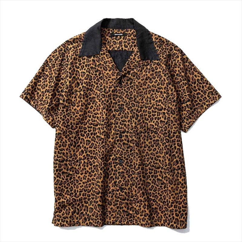 MINEDENIM Leopard S/S Open Collar SH | www.innoveering.net