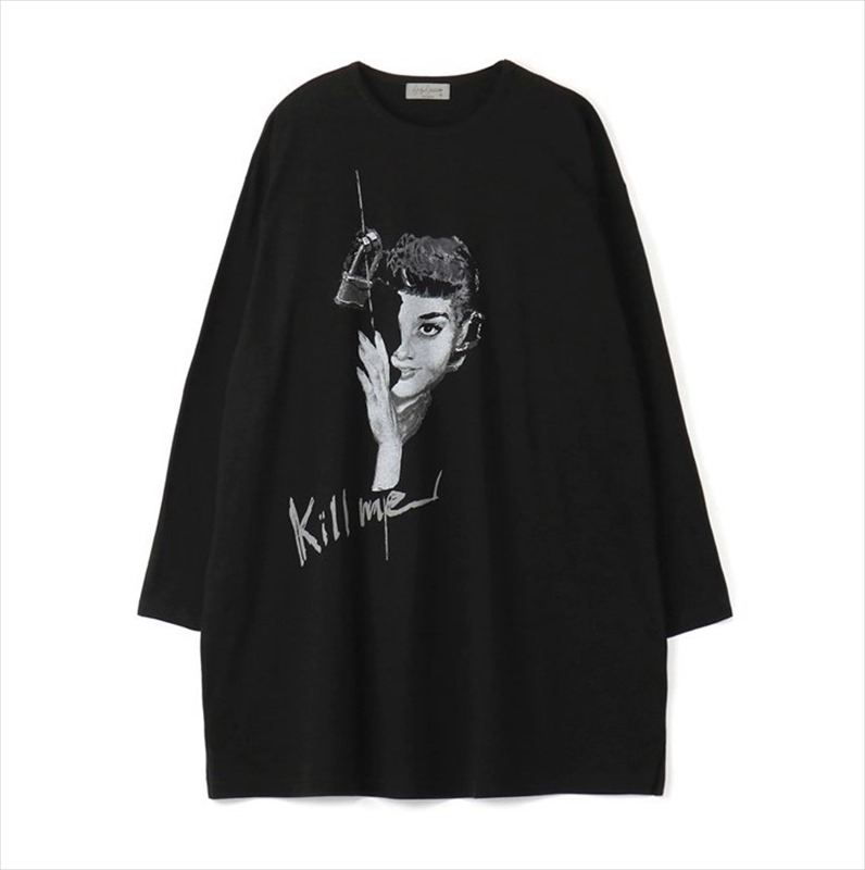 YOHJI YAMAMOTO Kill Me Print Big Long Sleeves T-Shirt