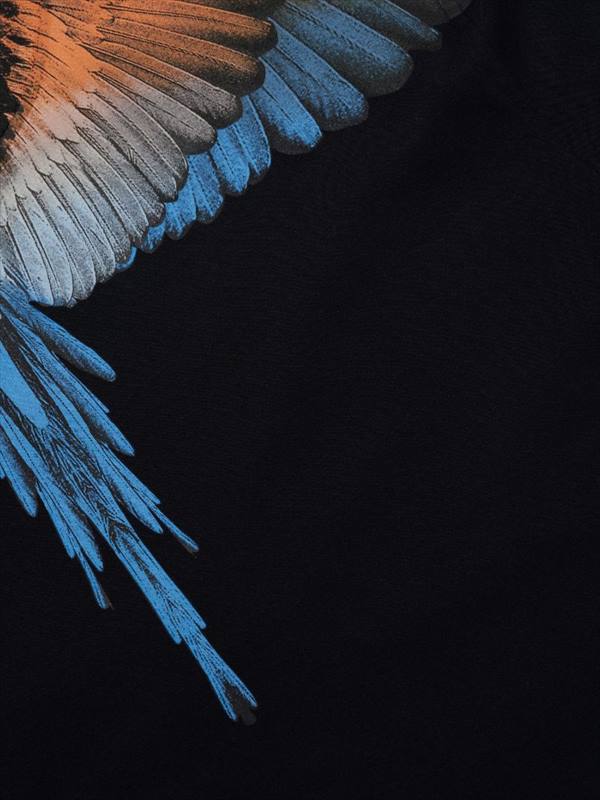 MARCELO BURLON Wings T-Shirt (Black/Orange/Blue)
