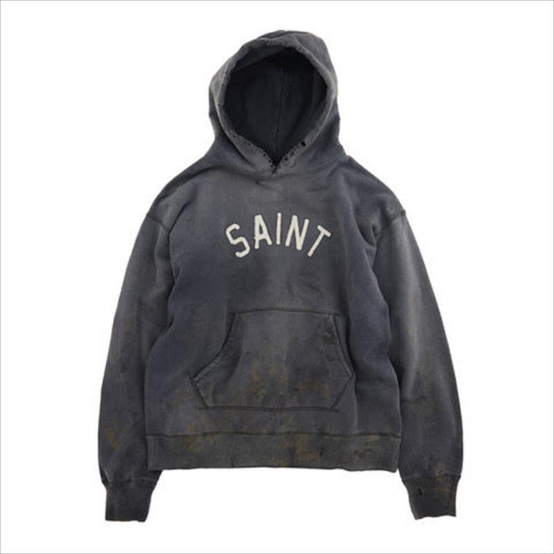 SAINTMICHAEL HOODIE FELT / YELxNVY XL