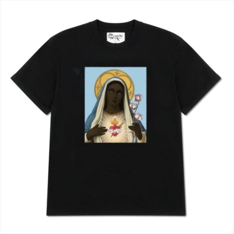 画像1: DENIM TEARS Black Mary - Saint Mary T-Shirt (1)
