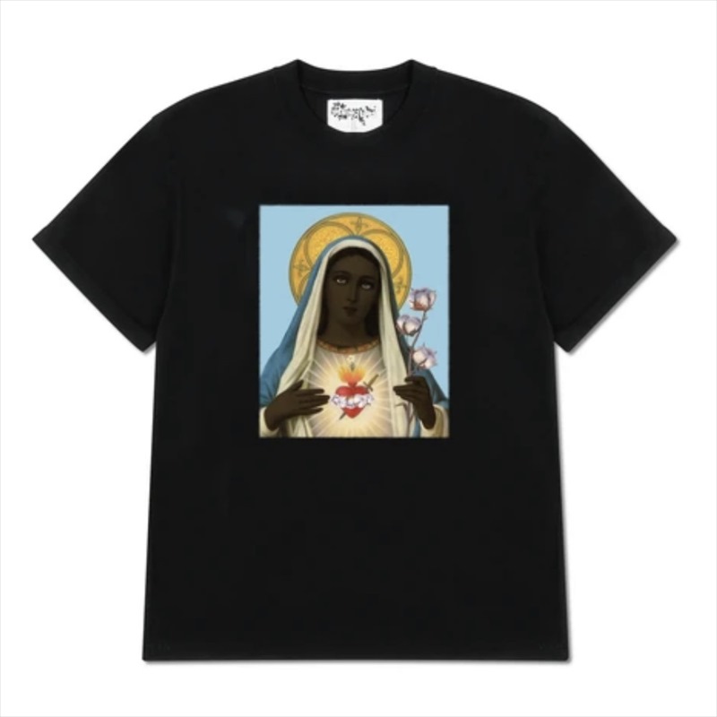 デニムティアーズ DENIM TEARS  Black Mary-Saint Mary TEE ブラックマーリーセイントマーリープリントTシャツ メンズ XL