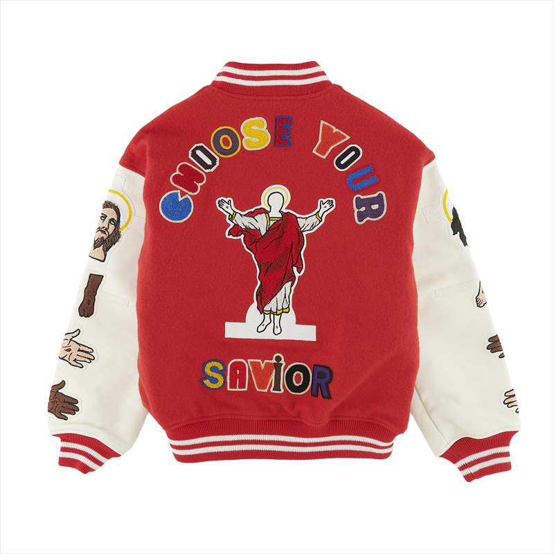 SAINT Mxxxxxx x DENIM TEARS Stadium jacket Red