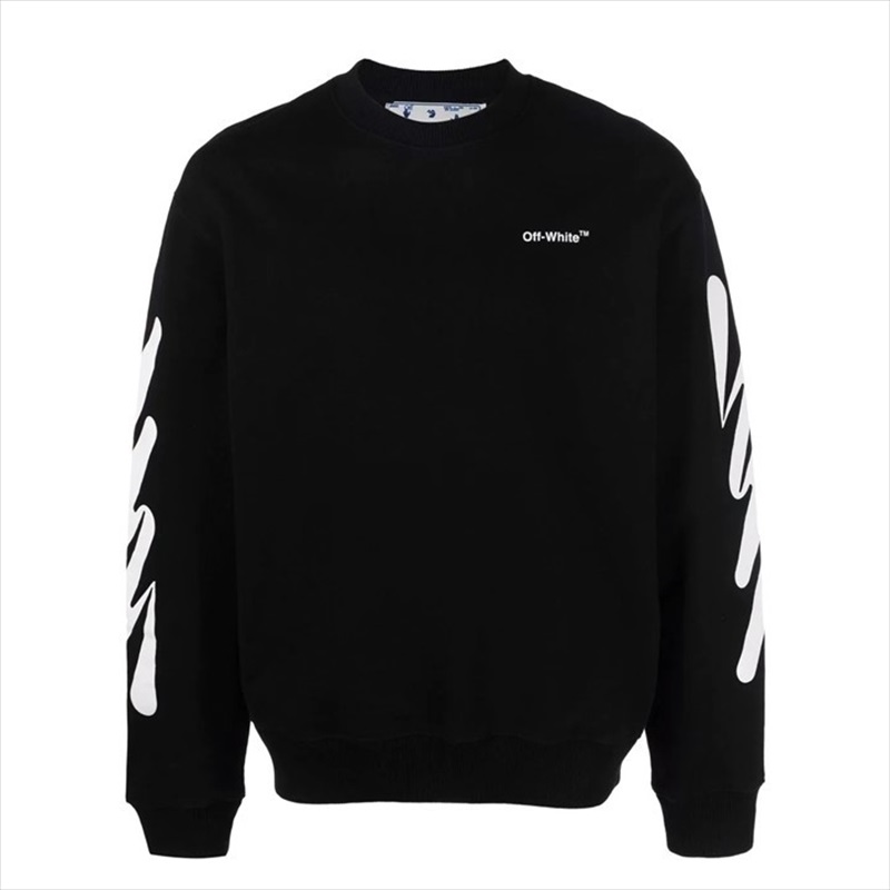 OFF-WHITE Wave Diag Slim Crewneck Sweat