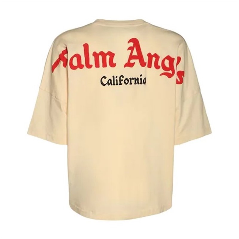 palm angels logo over tee red