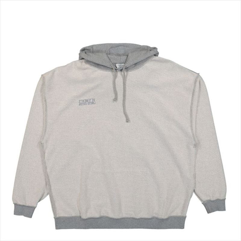 VETEMENTS All Grey Inside Out Hoodie