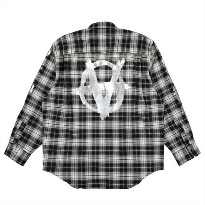 VETEMENTS Double Anarchy Logo Flannel Shirt