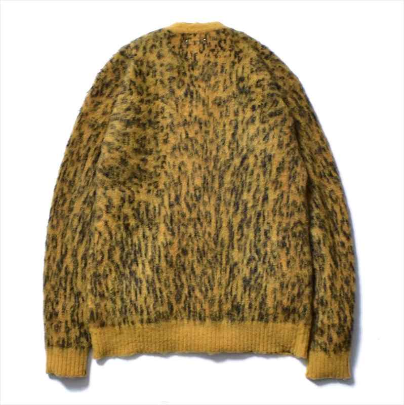 MINEDENIM Kid Mohair Leopard Knit Long Cardigan