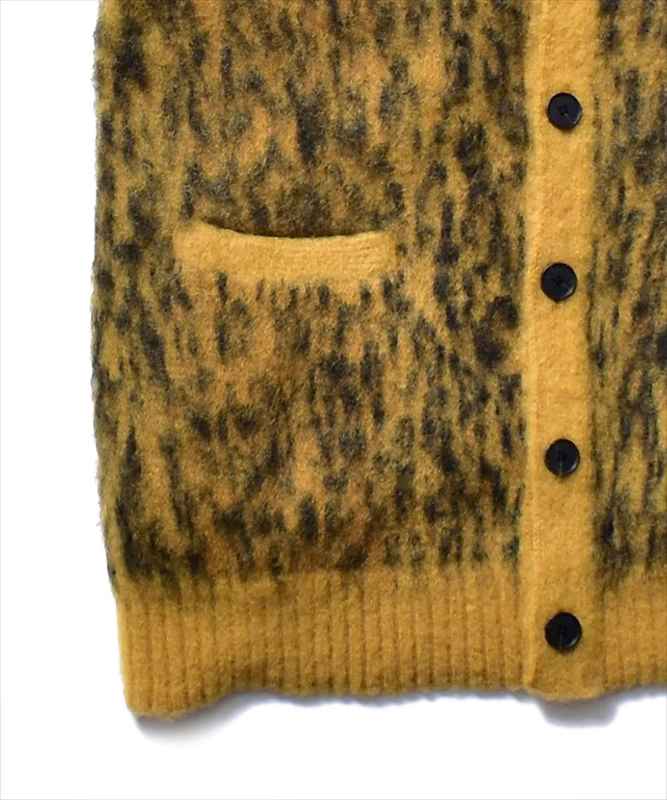 MINEDENIM Kid Mohair Leopard Knit Long Cardigan