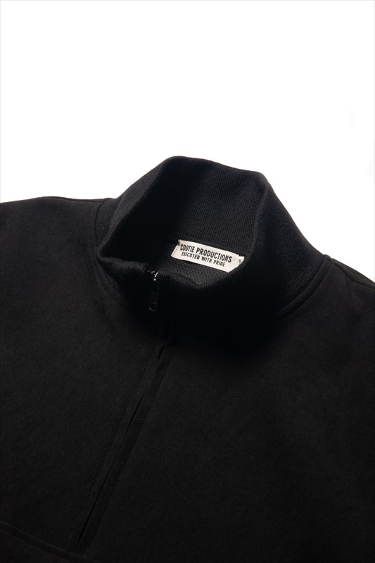 COOTIE Polyester Velour Half Zip L/S Tee