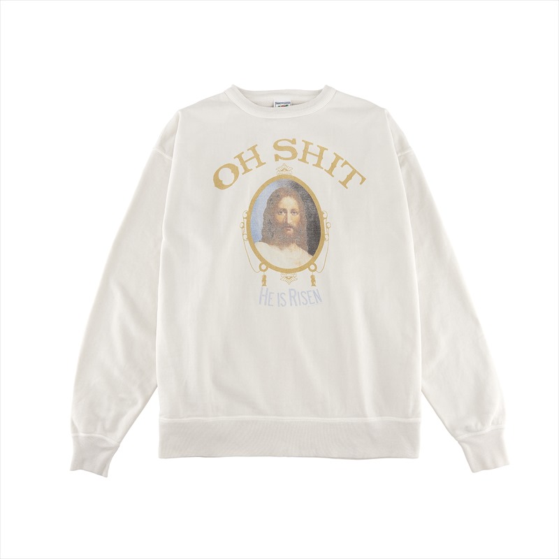 SAINT Mxxxxxx Crew Sweat Shirt Oh Shit White