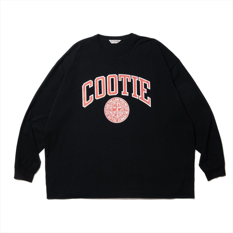 COOTIE クーティー Tシャツ ブランドロゴ ロングスリーブ クルーネック Tシャツ イエロー M トップス カットソー 長袖 【メンズ】