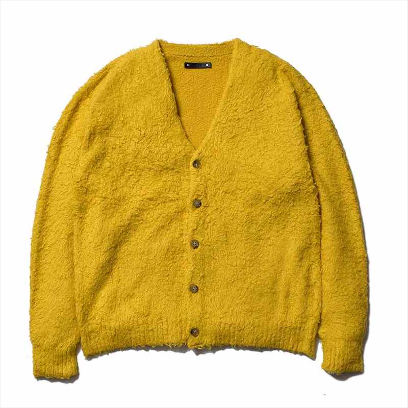 MINEDENIM Shaggy Cotton Knit Cardigan (Yellow)