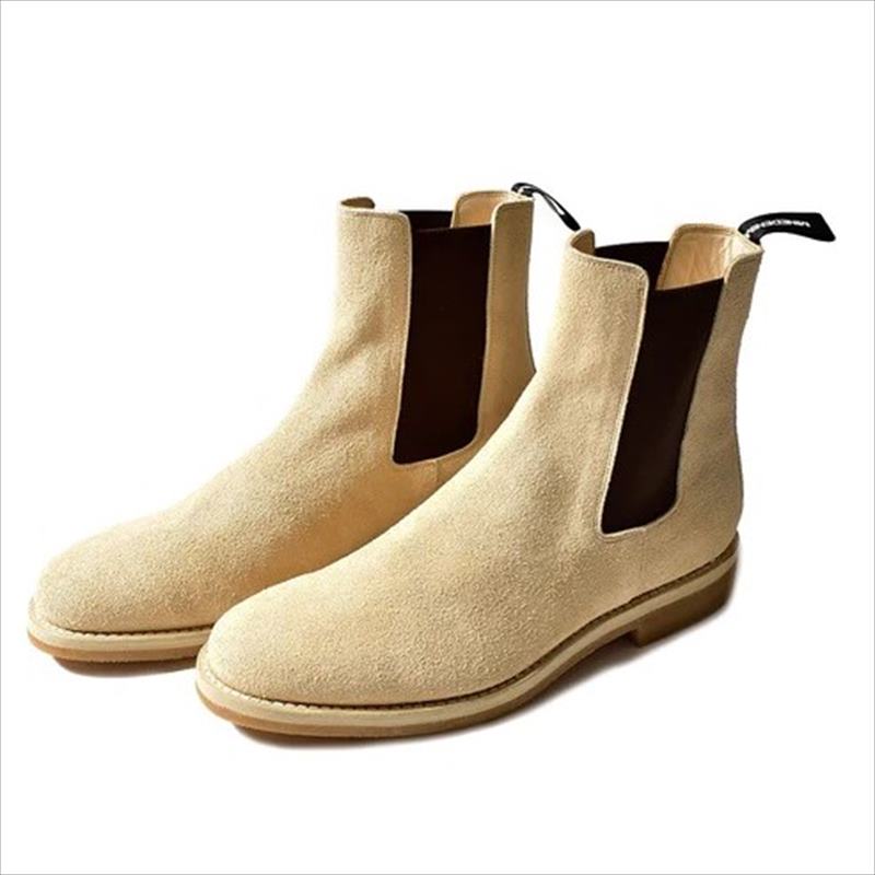 MINEDENIM Suede Leather Side Gore Boots (Beige)