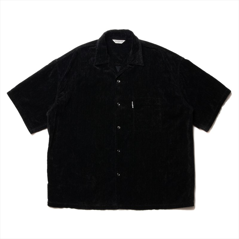 画像1: COOTIE PRODUCTIONS クーティー Garment Dyed L/C Veivet Open Collar S/S Shirt (ベルベットシャツ) (1)