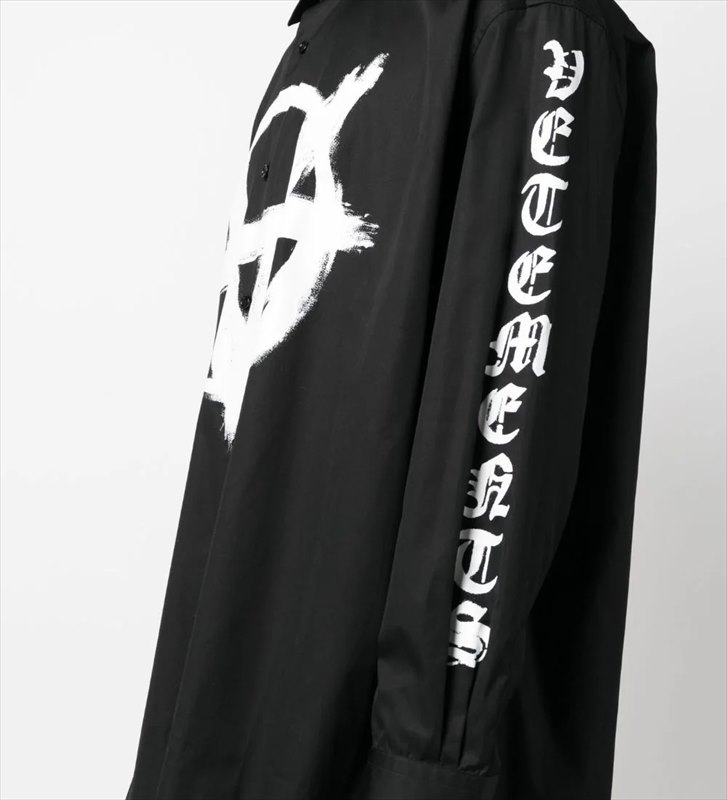 ヴェトモン  22SS  DOUBLE ANARCHY LOGO HOODIE UE52TR460W ダブルアナーキー ロゴプリントパーカー メンズ S