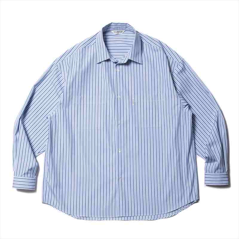 画像1: COOTIE PRODUCTIONS Stripe Broad L/S Shirt (THOMAS MASON) ストライプシャツ (1)