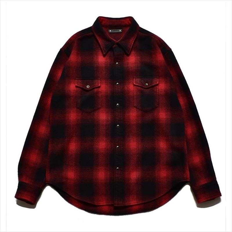画像1: MINEDENIM Ombre Check Flannel RF Western Shirt (チェックシャツ) (1)