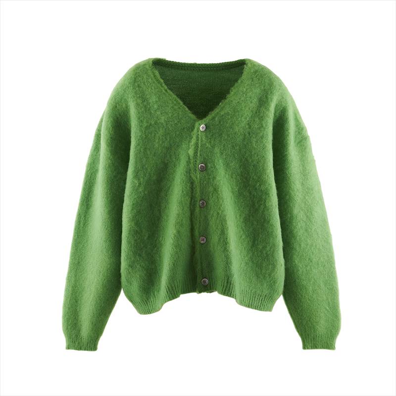 mohair green cardigan  　カーディガン