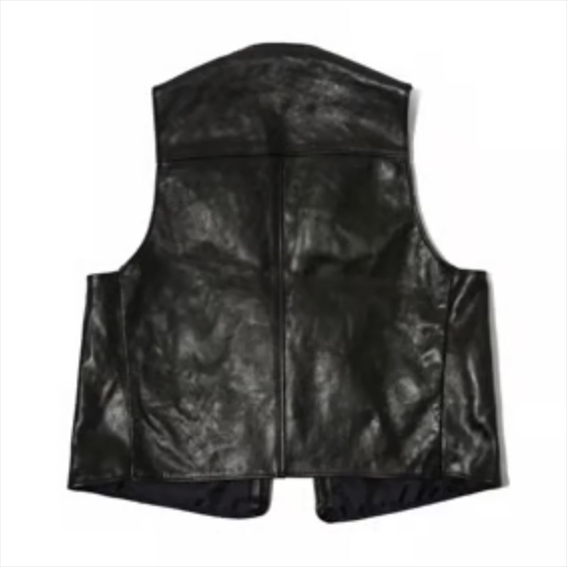 画像2: MASSES Horse Leather Vest Vintage (ホースレザーベスト) (2)